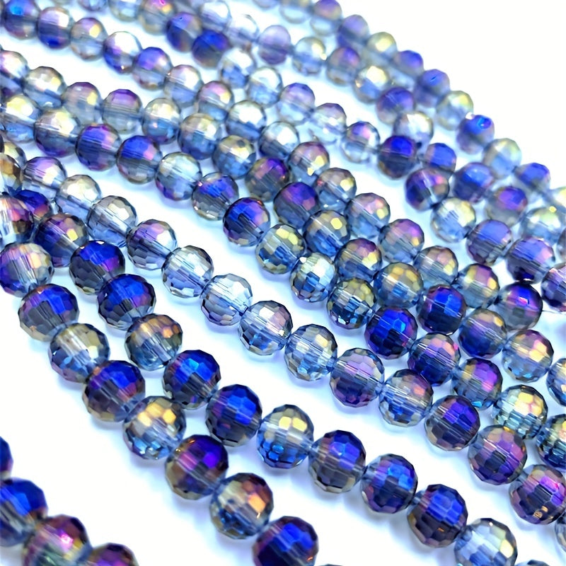 8mm Transparent Purple AB Round Glass Beads for Jewelry Making
