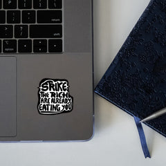 Anti Capitalism Sticker Strike the Rich Durable Vinyl Adhesive