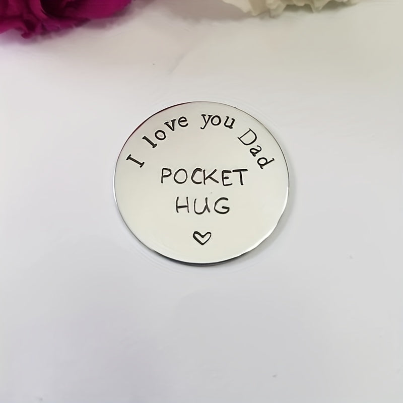 Men's POCKET HUG Love Token I Love You Dad Father's Gift