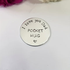 Men's POCKET HUG Love Token I Love You Dad Father's Gift