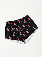 Women's Plus Dinosaur & Star Print Stretch Pajama Shorts