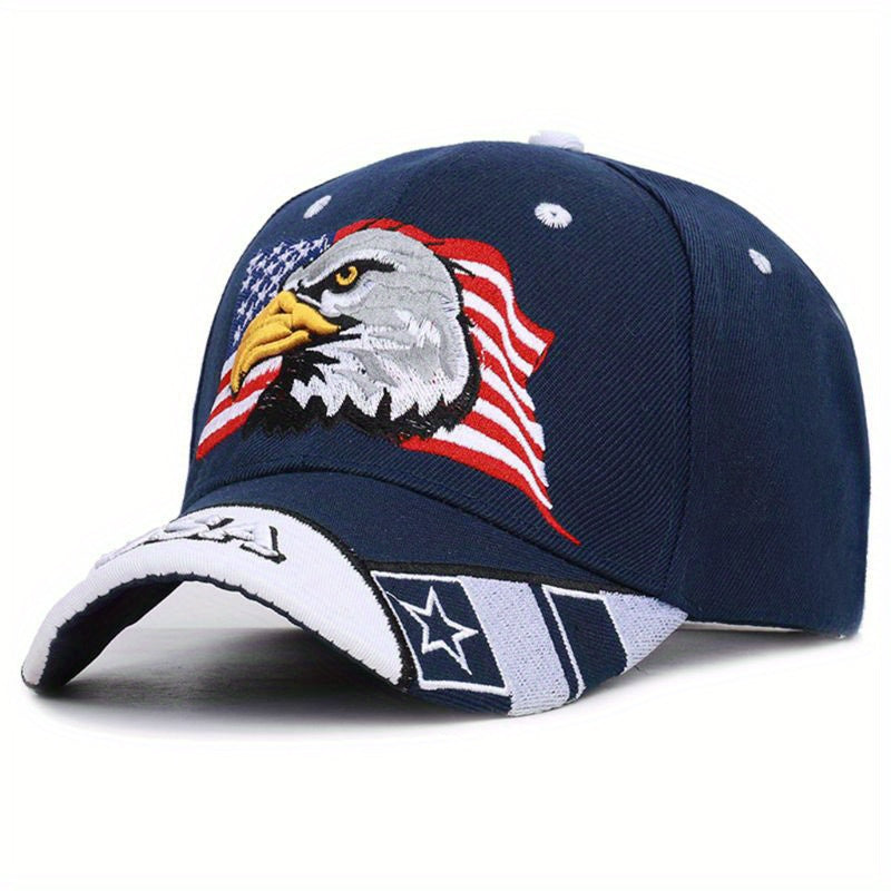Flag Eagle Baseball Cap Embroidery Casual Sports Hat for Women Men