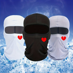 Red Heart Broken Sun Protection Mask for Men and Women