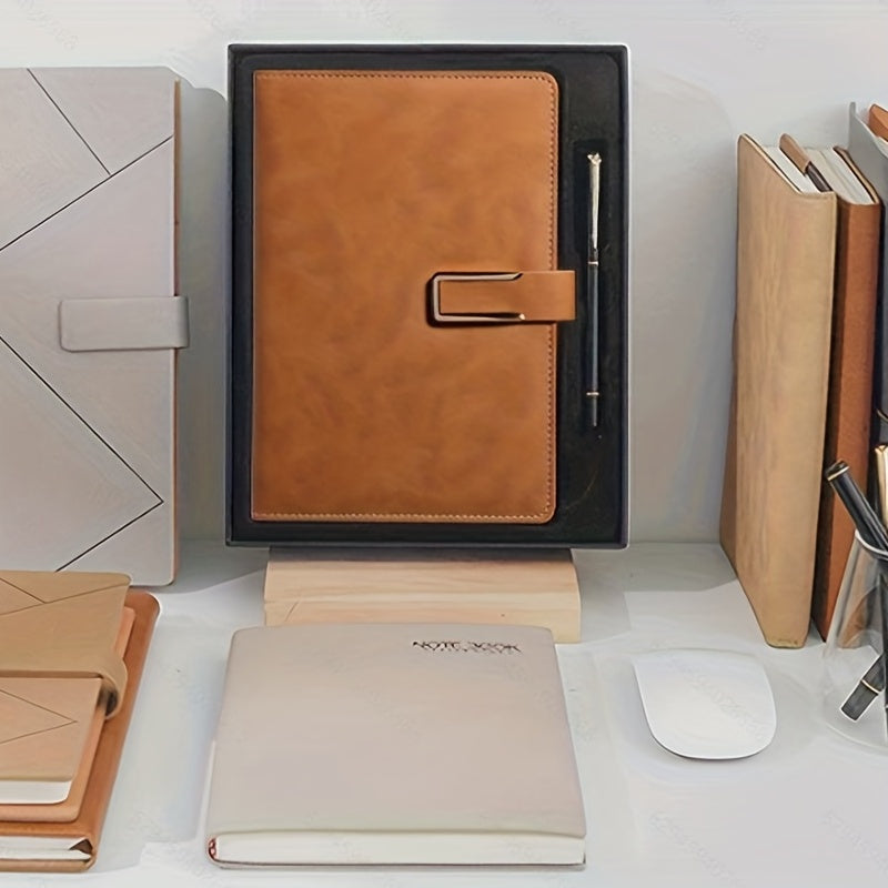 A5 Leather Buckle Diary Notebook for Office Meeting