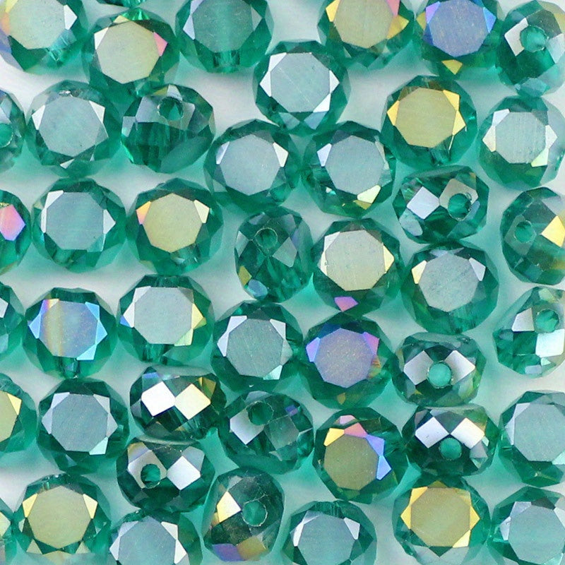 50pcs 5x8mm Colorful Crystal Glass Beads DIY Earrings Bracelet Necklace