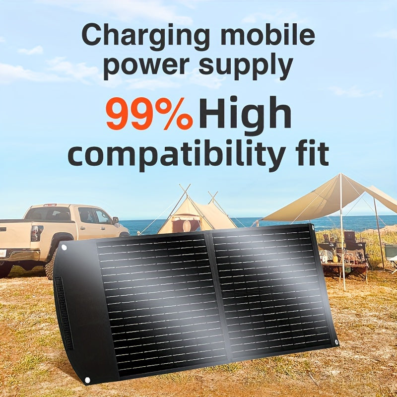60W Flexible Solar Panel Waterproof USB Fast Charging