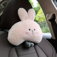 Car Cartoon Rabbit Headrest Plush Neck Pillow