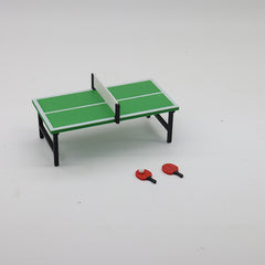 Mini Table Tennis Set Plastic Accessories for Toy House Decoration