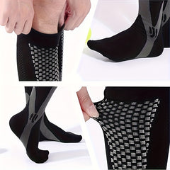 6 Pairs Compression Socks For Outdoor Sports Men's Mid Tube Socks