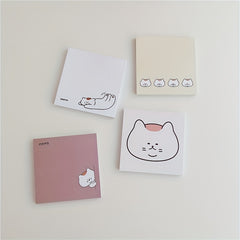 4pcs Cat Sticky Notes Mini Message Book DIY Decoration Materials