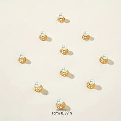6pcs Spiral Hair Ring with Star Decor and Faux Pearl - for Braids and Ponytail