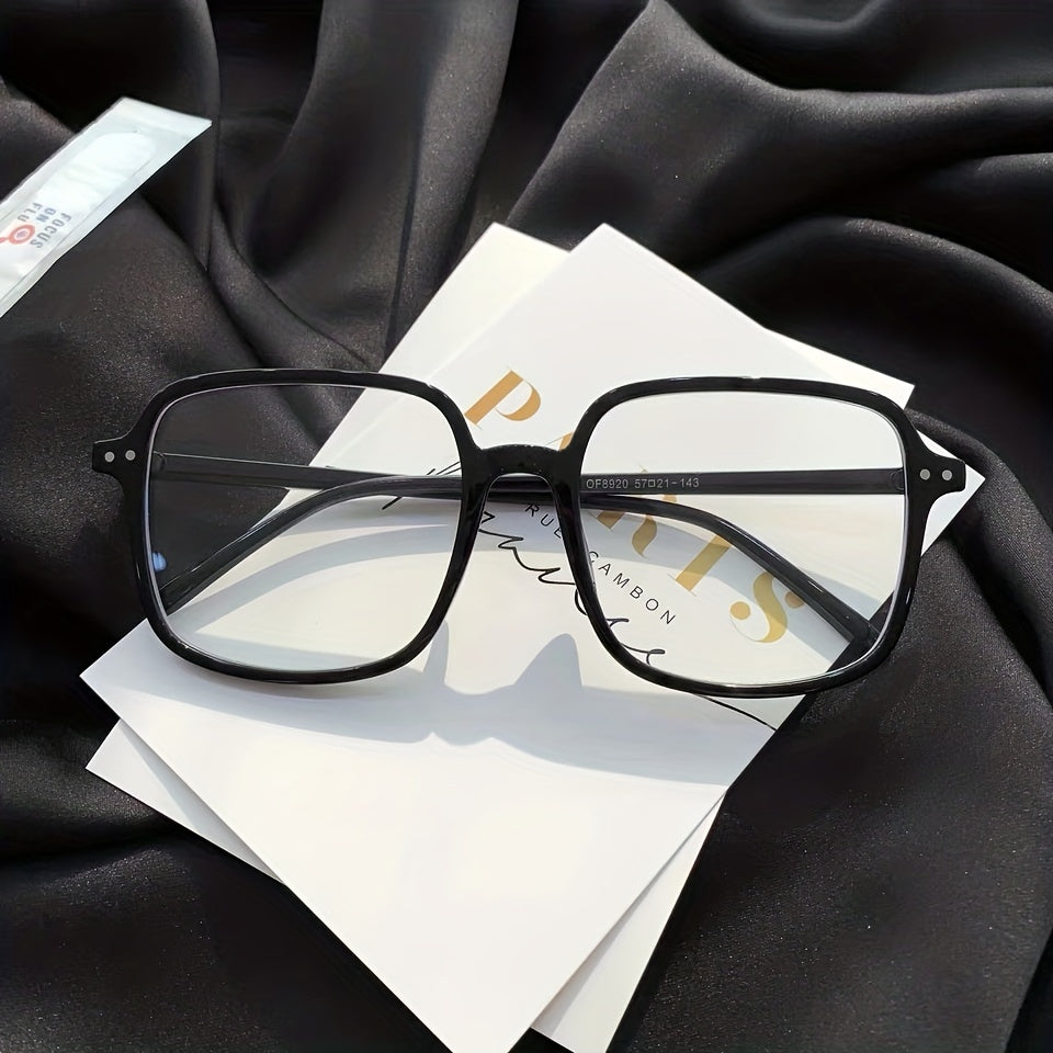 Square Frame Light Blocking Glasses Clear Lens Computer Eyeglasses