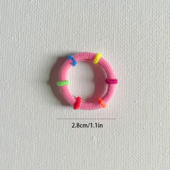 Mixed Ice Cream Hair Ring 50pcs 100pcs Hair Accessory
