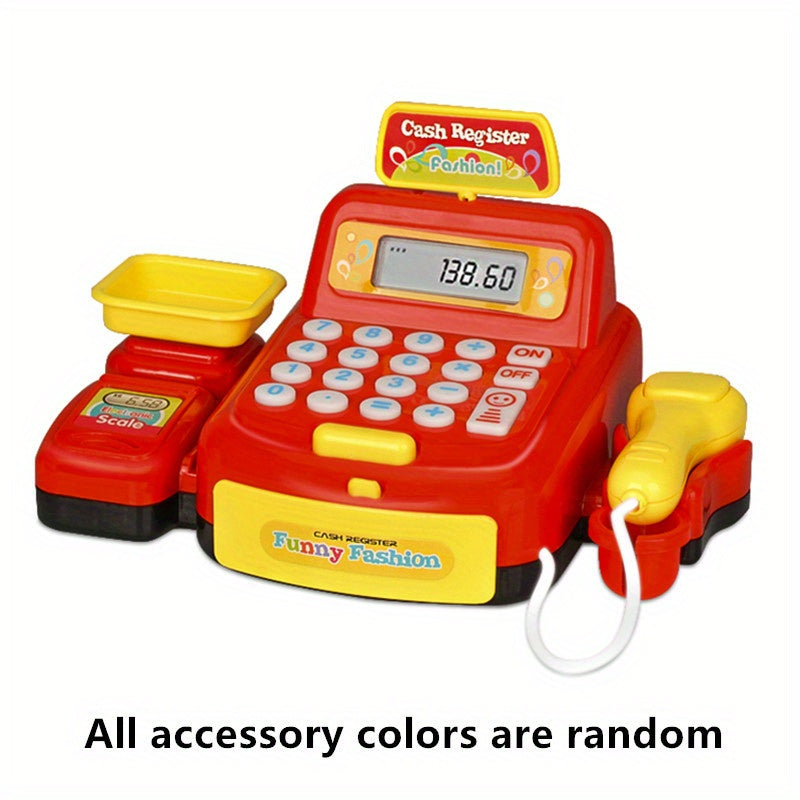 Kids Mini Supermarket Cashier Model with Light & Sound Effects