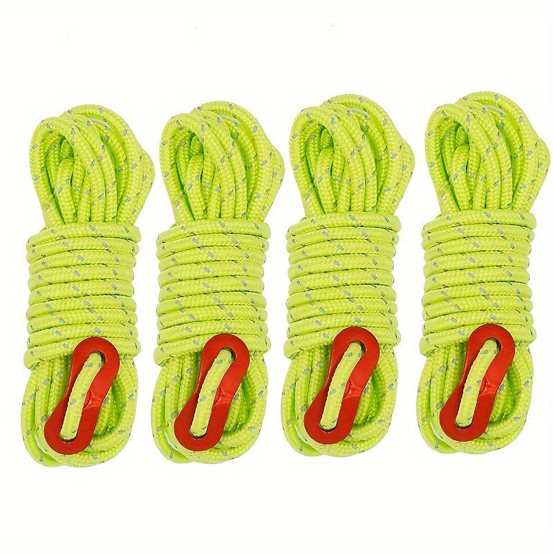 4pcs Guy Lines Camping Rope with Adjuster