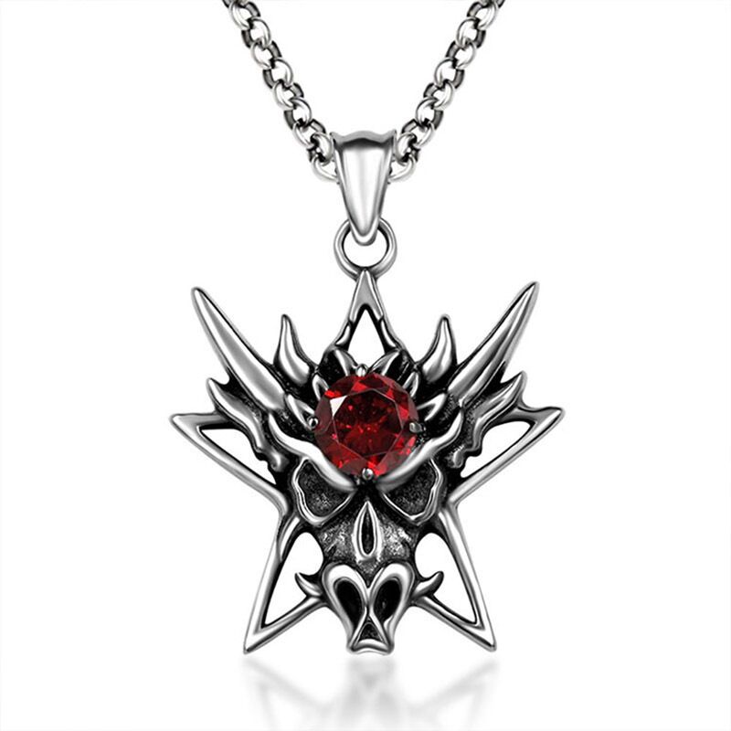 Men's Halloween Ghost Mask Necklace Pendant