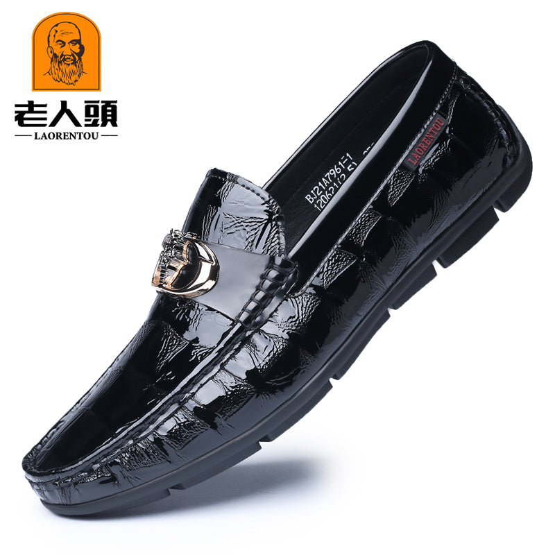 LAORENTOU Men's Leather Anti-skid Slip On Loafer Shoes
