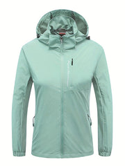 Women's Waterproof Windproof Punch Jacket for Outdoor Sports and Mountaineering