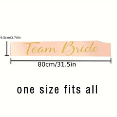 15pcs Bachelorette Party Sash Set Rose Golden - Bride Bridesmaids