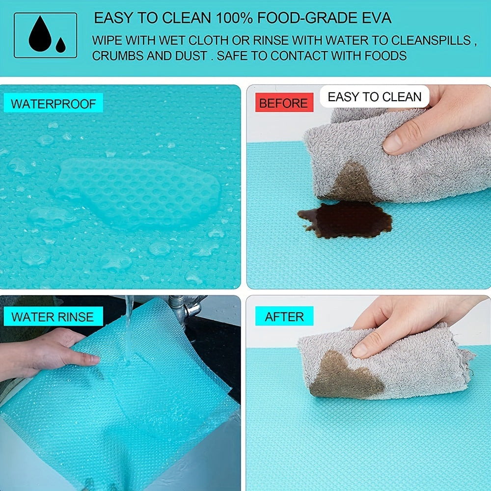Washable Refrigerator Liners Mats - Waterproof Fridge Liner Pads
