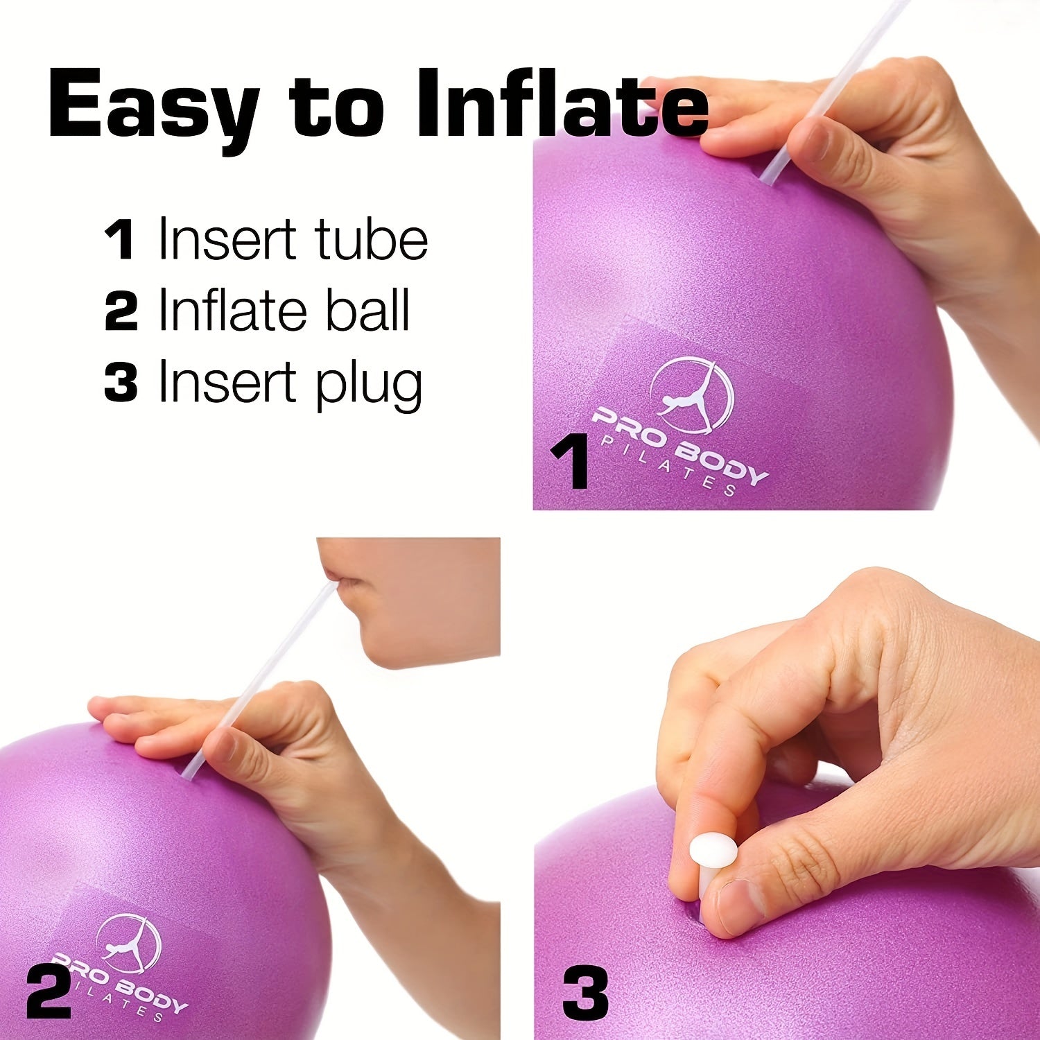 Pilates Mini Exercise Ball and Massage Stretch Ring Set for Workouts