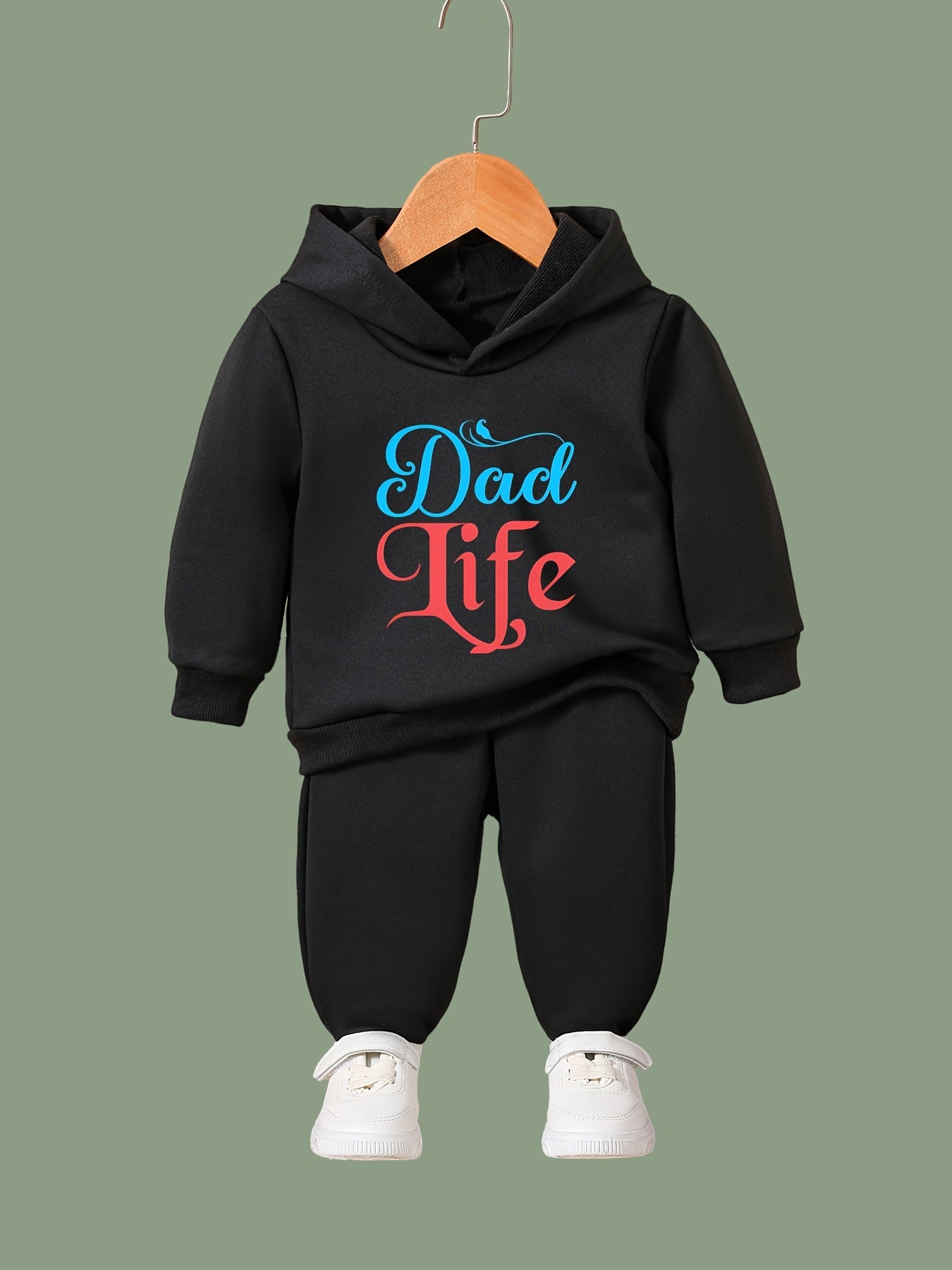Girls 2pcs DAD LIFE Hoodies Pants Set Spring Fall Sports Gift