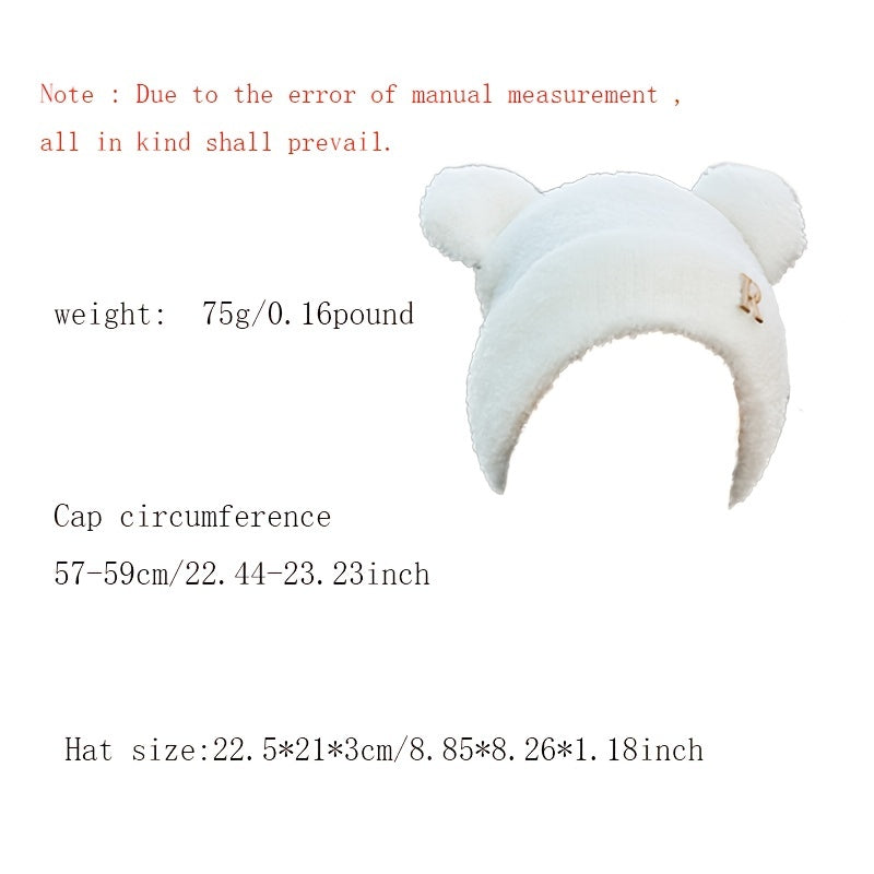 Winter Thick Beanie Hat Ear Warm Knitted Hat Winter Soft Knit Beanie Hat