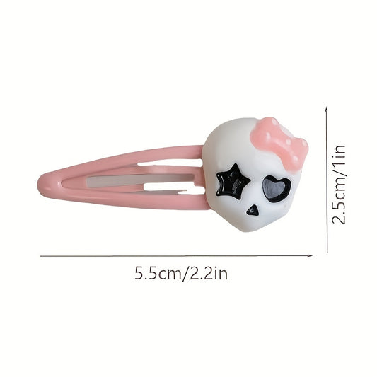 Girl's Skull Hair Clip Barrette Halloween Accessory