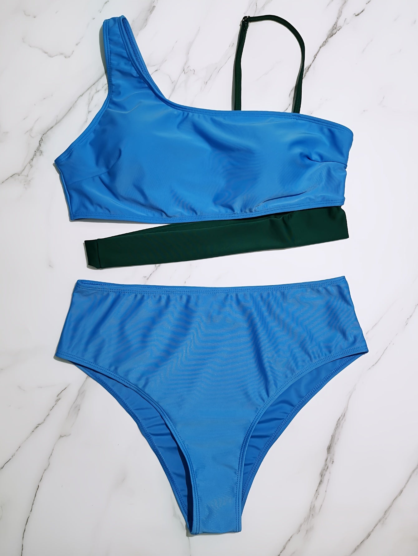 Colorblock Cut Out Bikini Set, Bra & Panty Swimsuit 2 Piece