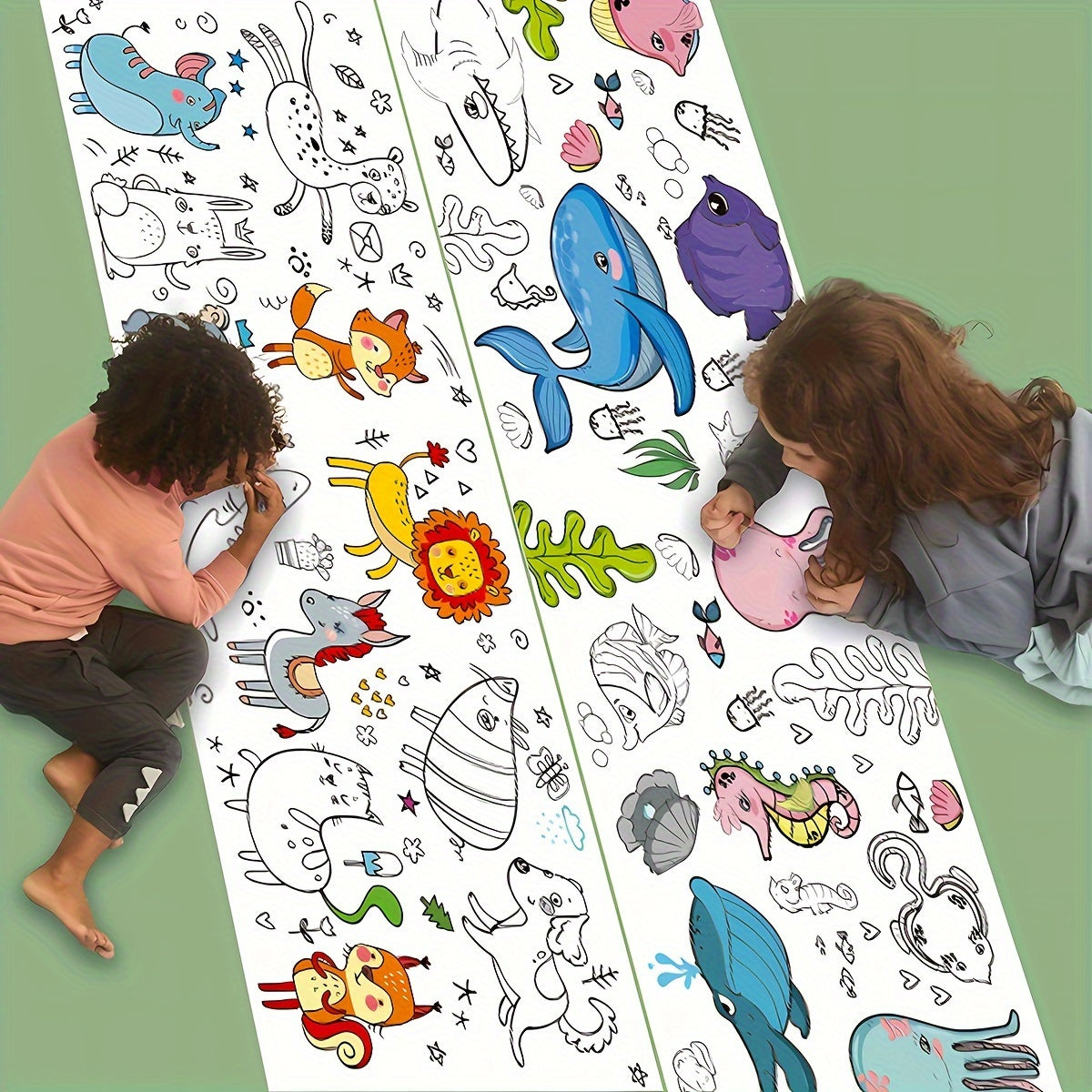 Creative Doodle & Painting Roll for Ages 3 Develop Creativity and Motor Skills