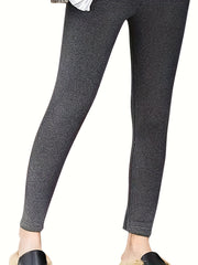  Butterfly Patched Fleece Lined High Rise Thermal Leggings