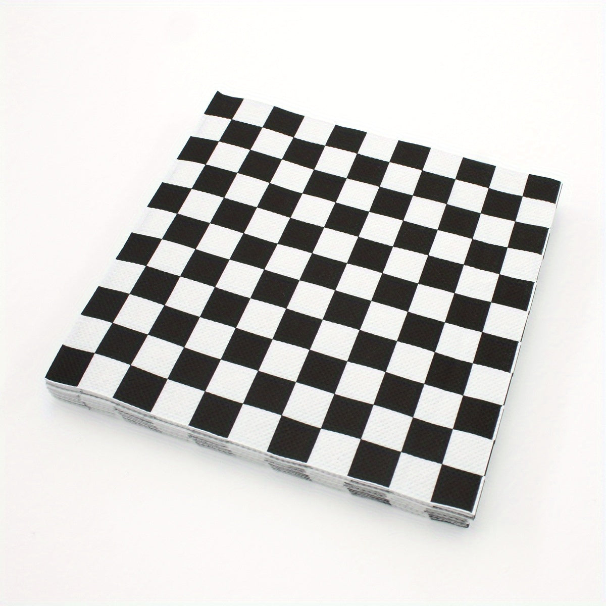 20Pcs Disposable Checkered Square Napkins for Bathroom Hotel Kitchen Party