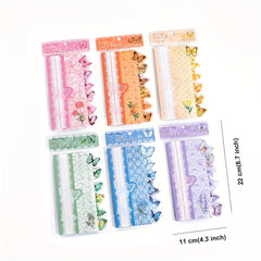 30 Sheets Vintage Flower Butterfly Scrapbook Paper Kit Non Sticky Paper Kits