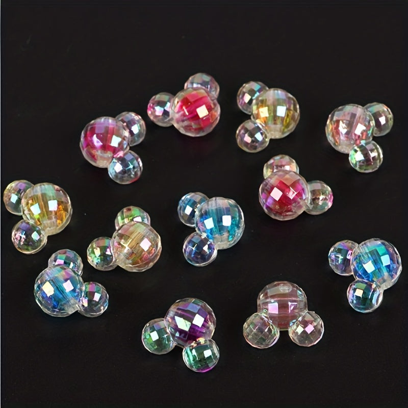 10pcs 16mm Faceted Acrylic Colored Beads DIY Necklace Bracelet Key Chain