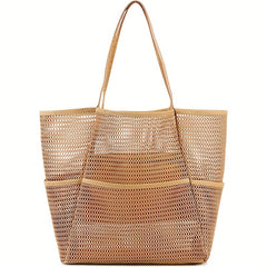 Large Capacity Mesh Beach Tote Bag Travel Swimming Storage Toiletry Bag