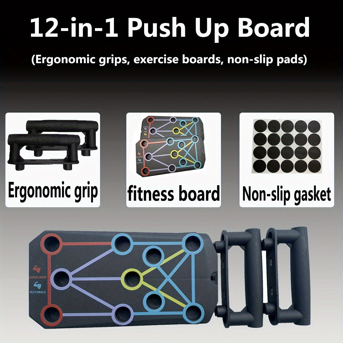Portable Multifunctional Push up Board for Core Strength & Chest Muscle Training
