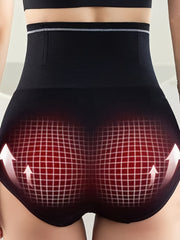 Letter Print Shaping Panties High Waist Tummy Control Butt Lifting Panties