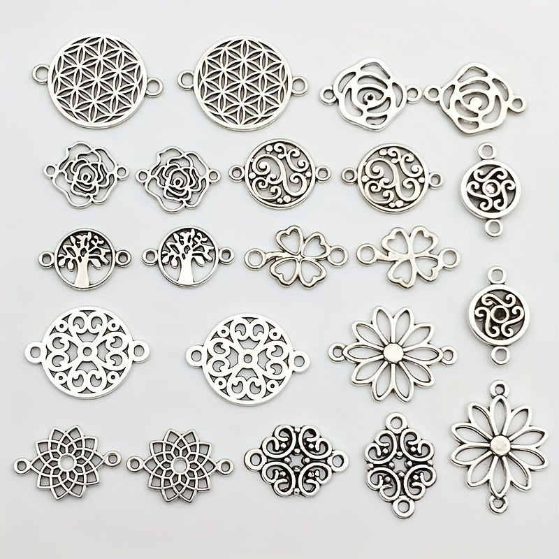 22pcs Antique Silvery Pendant Series for Necklace Bracelet Earrings
