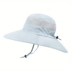 Mesh Breathable Bucket Hat Solid Sun Cap Outdoor UV Protection Fisherman Cap