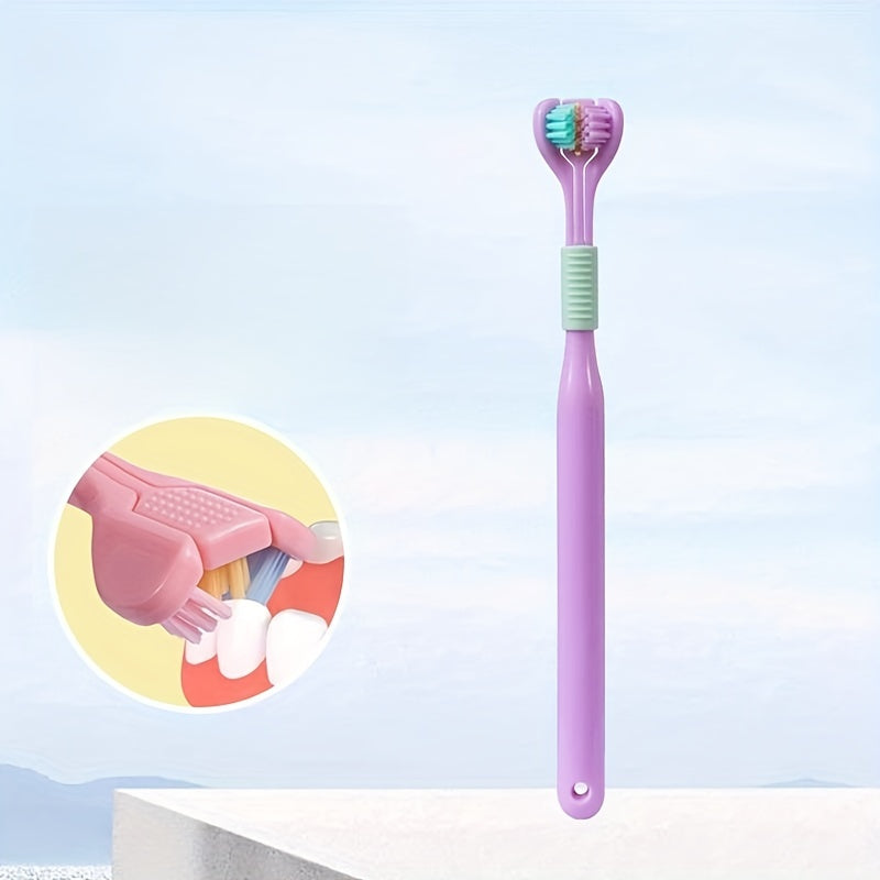 3D Three Sided Toothbrush PBT Ultra Fine Soft Hair Adult Toothbrushes