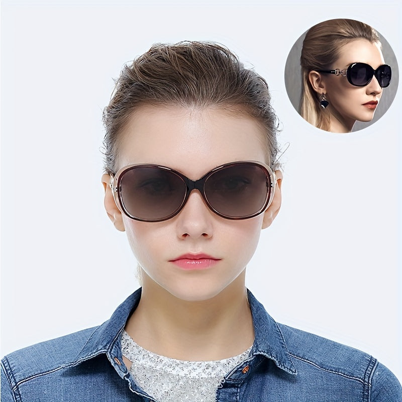 Round Frame Sunglasses Gradient Lens Glasses UV400