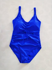  Swimsuit Lace Ruched Cut Out One Piece Bathing Suit