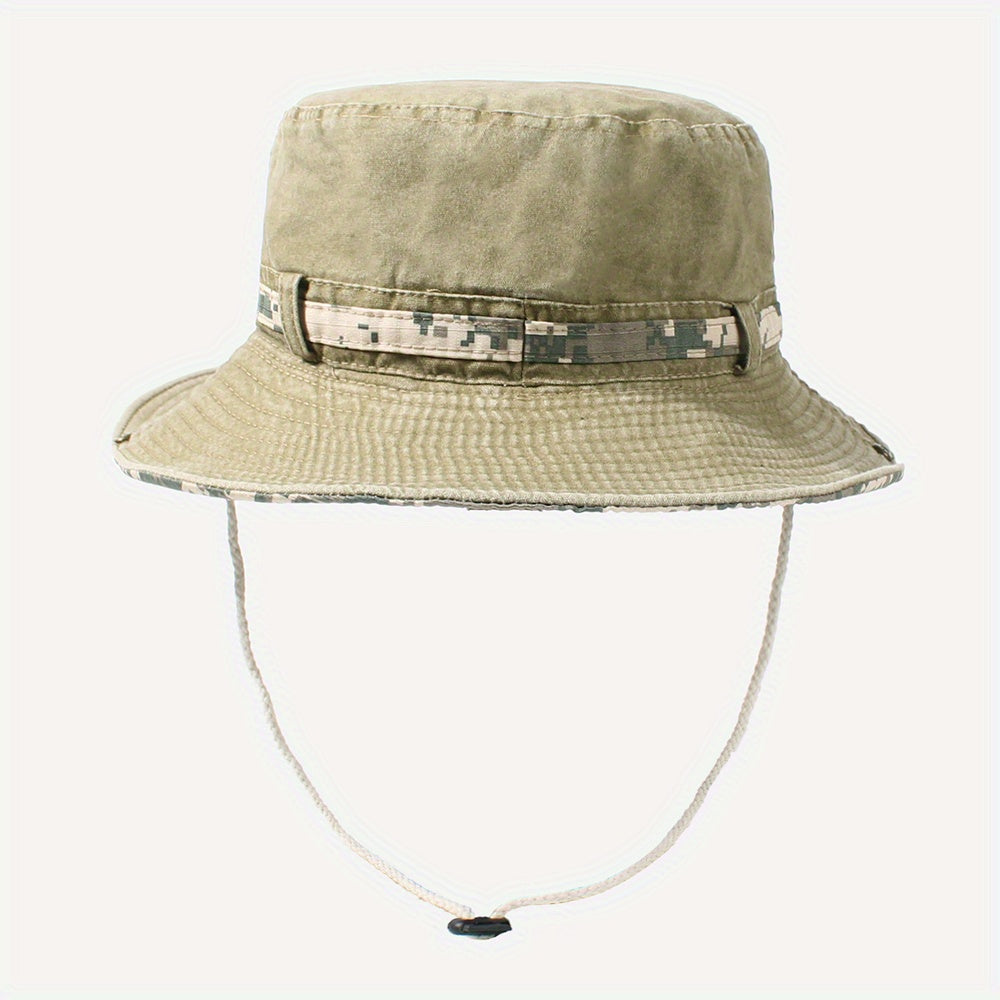 Camouflage Bucket Hat Wide Brim Sun Hat Unisex