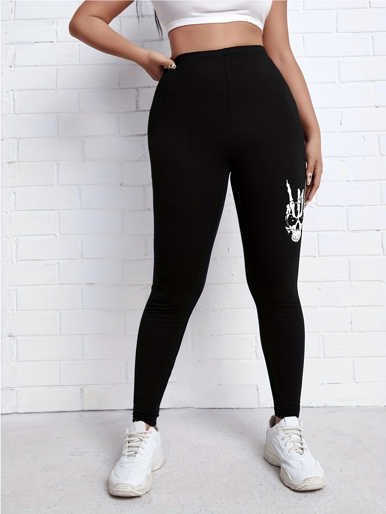 Halloween Skull High Stretch Leggings