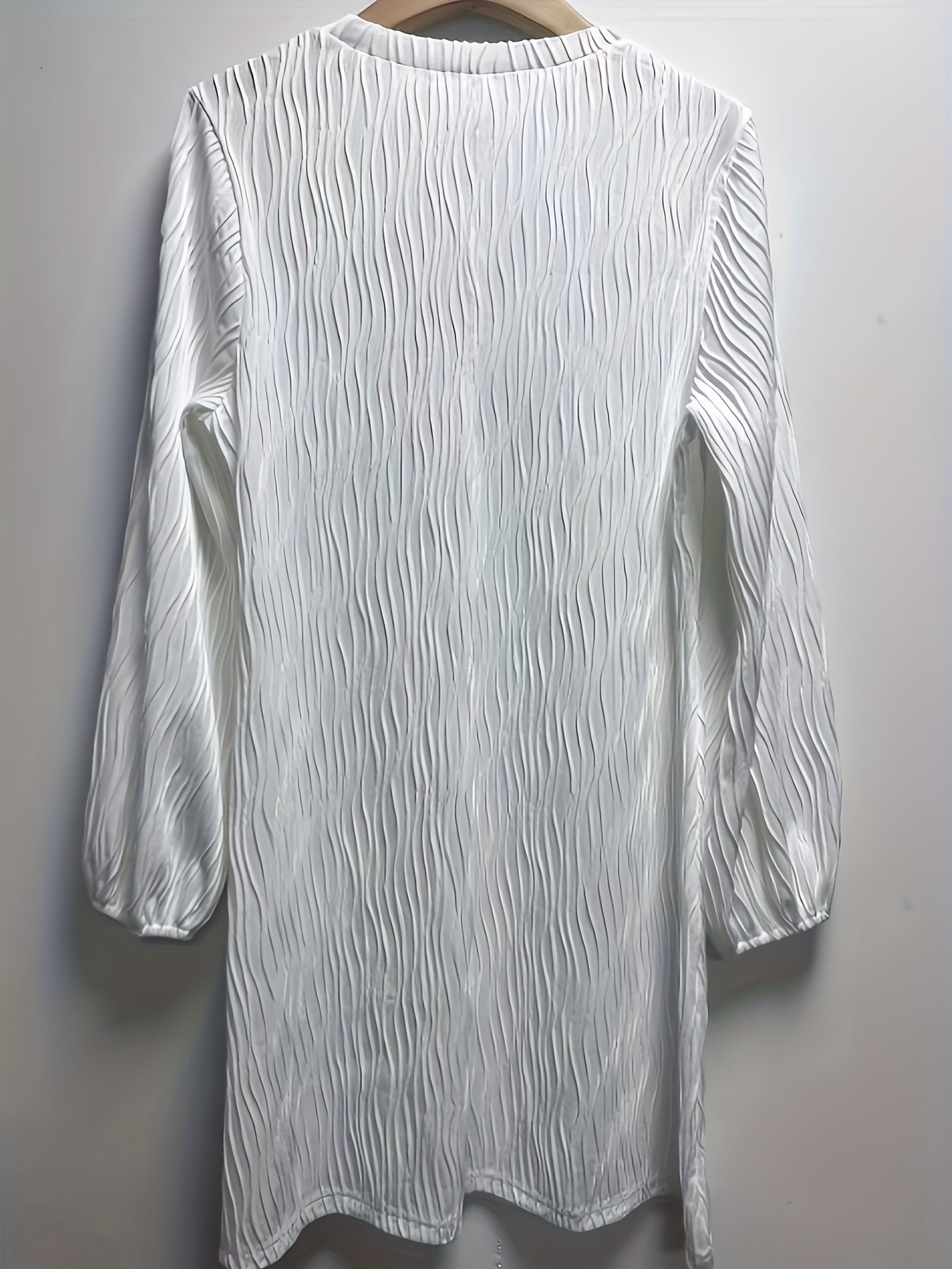  Lantern Sleeve A Line Mini Dress