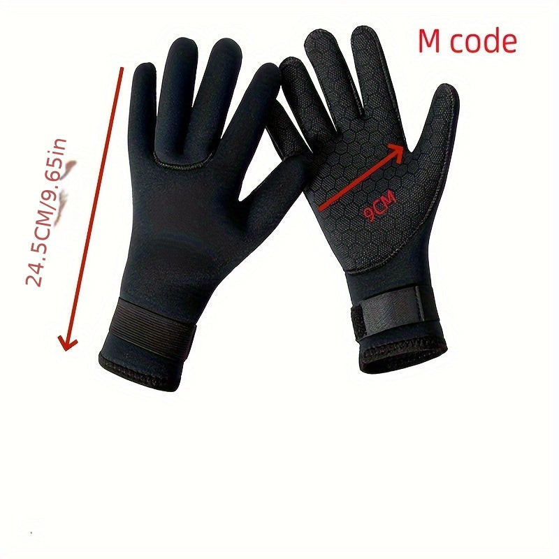 3mm Neoprene Diving Gloves for Water Sports - Warm and Adjustable