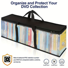 DVD Storage Bag Organizer Clear Plastic Holders Carrying Handles