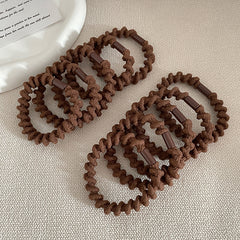 10 Pcs Female Wave Hair Tie Ponytail Holder Rubber Bands
