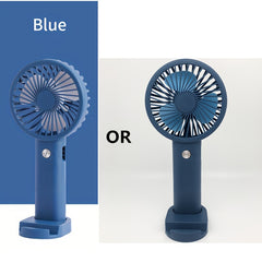USB Rechargeable Handheld Fan Desktop Holder Small Compact Portable Fan