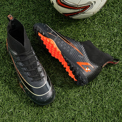 Men's High Top TF Cleats Lightweight Sport Shoes for Soccer Running